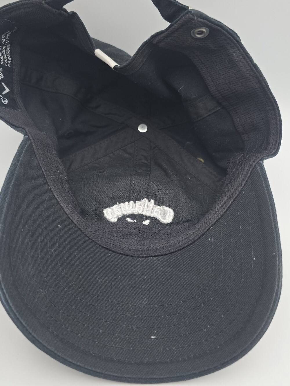 Callaway Black Cotton Twill Adjustable Strapback Golf Hat - Picture 9 of 10